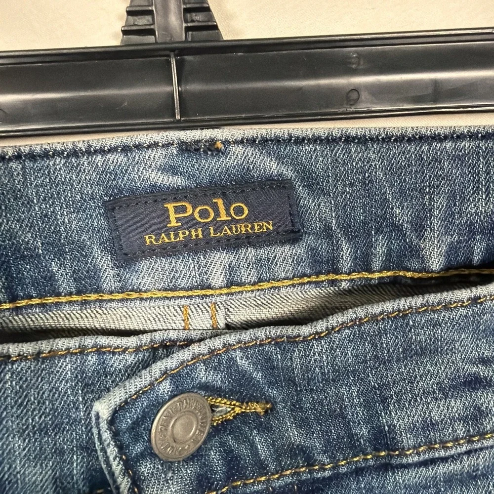 Polo Ralph Lauren Jeans 38x32 Blue 867‎ Classic Fit Straight Light Wash Denim